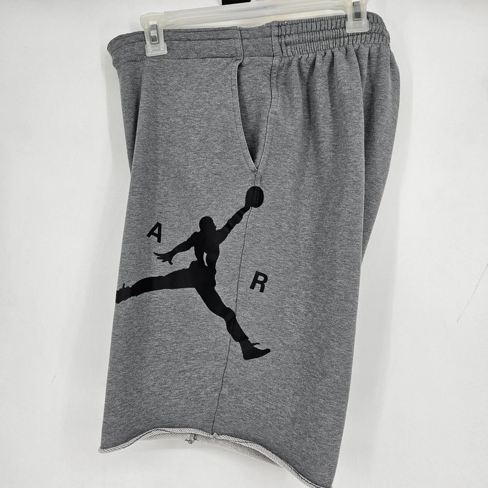 Air Jordan Shorts Mens XXL Terry Sweat Fleece Jumpman Gray Athletic Gym